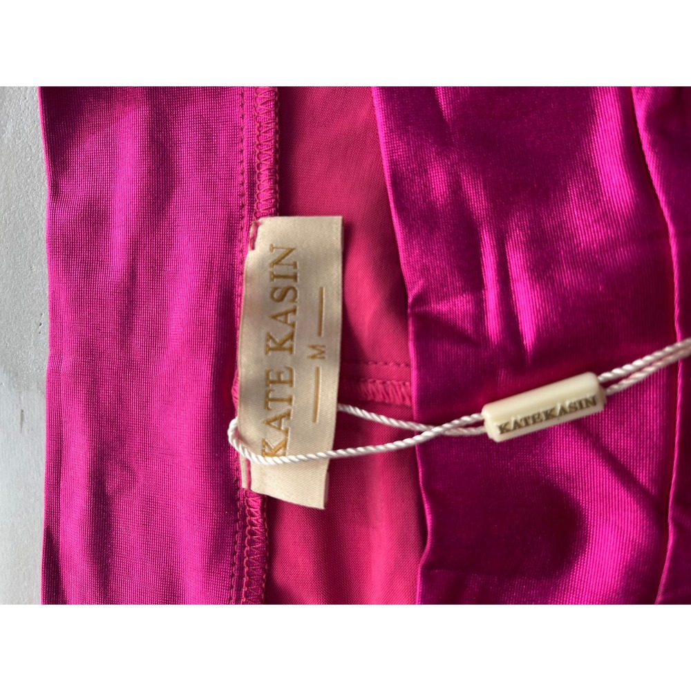 NEW WITH TAGS! Kate Kasin Skirt Womens M Pink Metallic Pleated Mini Party Dance - Picture 5 of 7